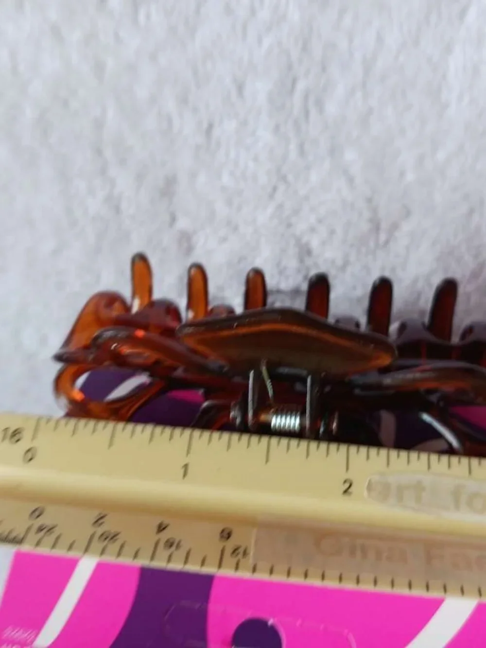 3 Goody Large Claw Clips Hair Jaw Glossy Plastic Black Clear Tortoiseshell Brown